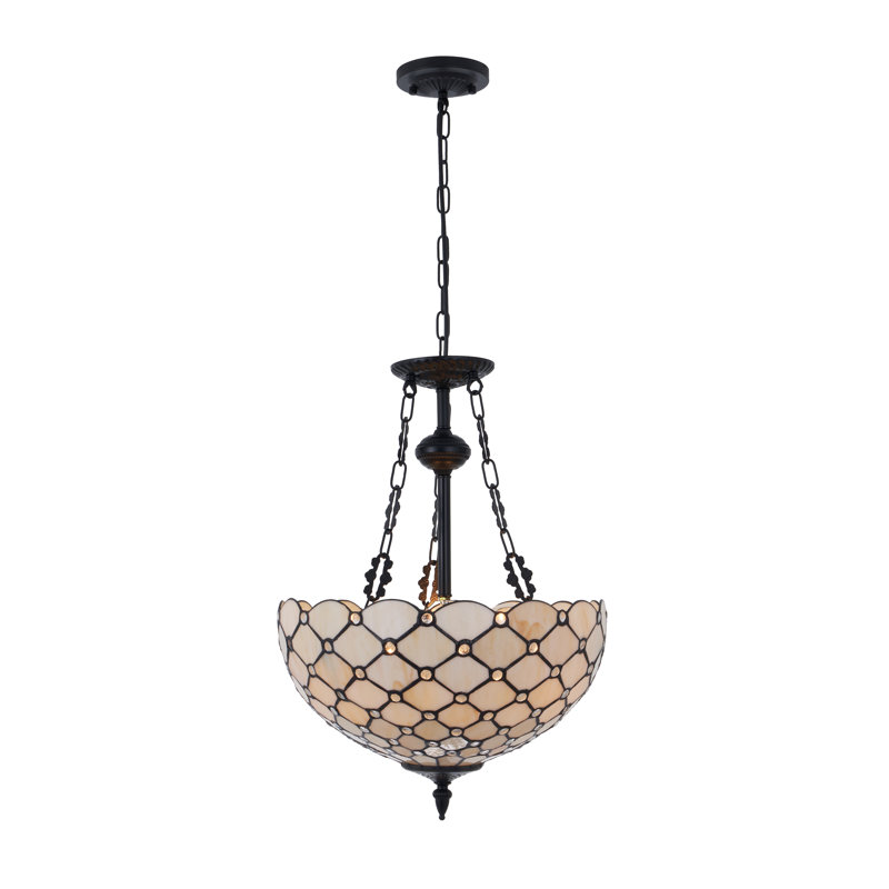 Rosdorf Park Elyce 3-Light Tiffany Style Pendant Ceiling Rosdorf Park Elyce 3-Light Tiffany Style Pendant Ceiling